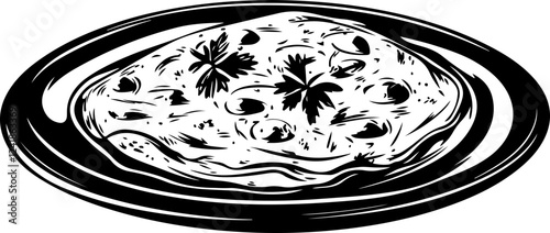 Hand-Drawn omelet Illustration on Plate