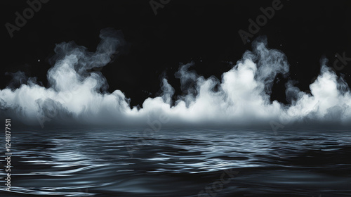 Wallpaper Mural Haunting Fog: Smoke Clouds Above Black Water in a Spooky Sea

 Torontodigital.ca