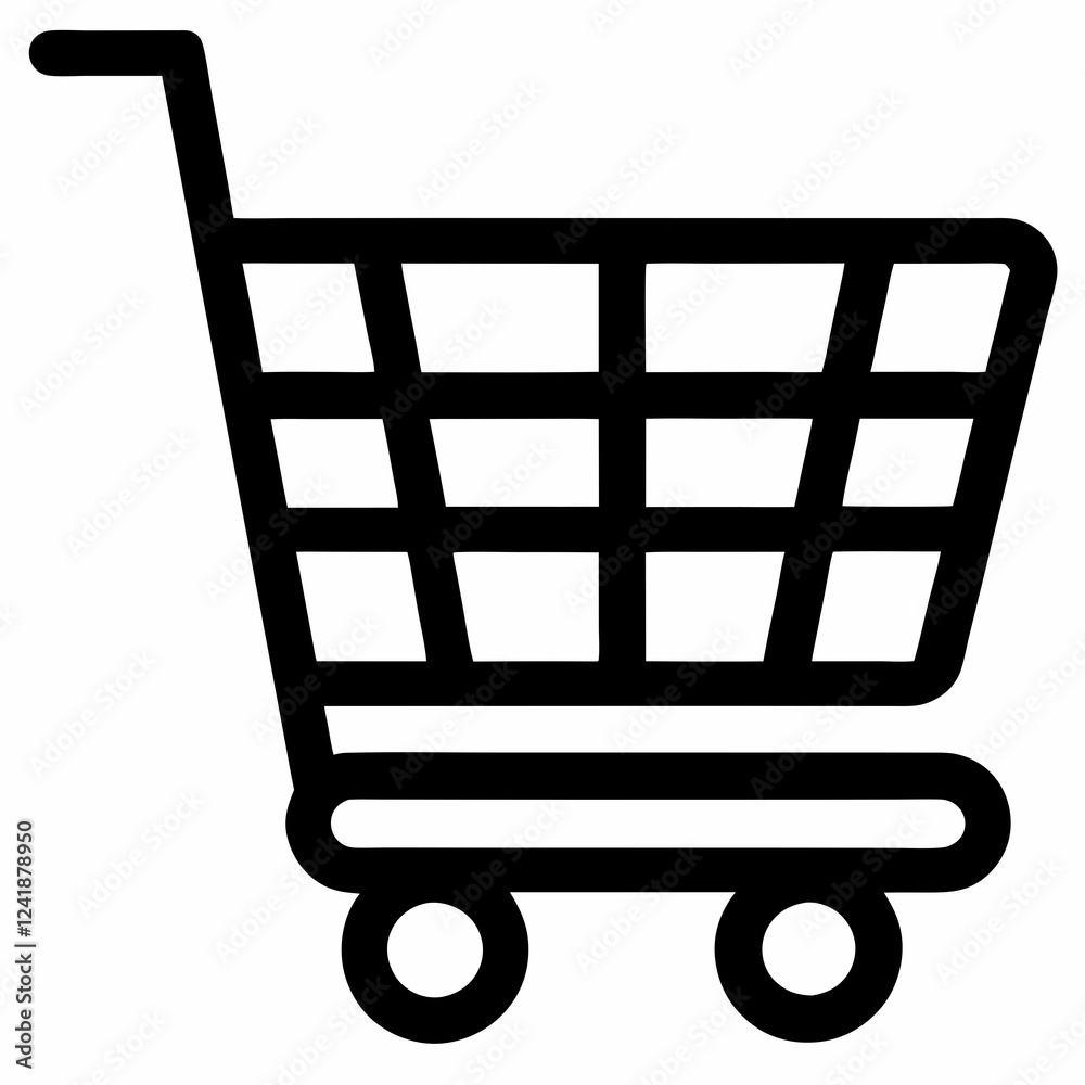 Sleek Shopping Cart Icon: Perfect for E-commerce, Websites, Apps, and Marketing Materials. Sleek Shopping Cart Icon: Perfect for E-commerce, Websites, Apps, and Marketing Materials.