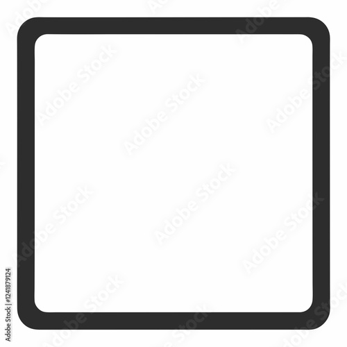 Elegant Rounded Square Frame: Black Silhouette Design Element for Modern Branding Projects logo dark