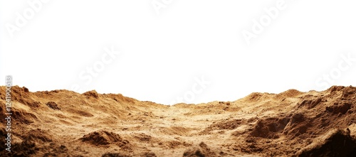 Sand dune landscape; white background; design element