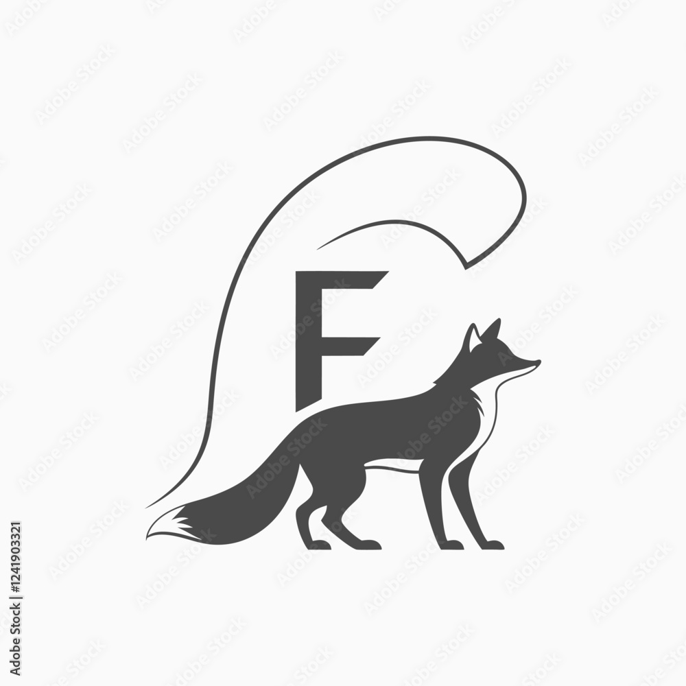 Obraz premium Fox F logo Adobe Illustrator Artwork