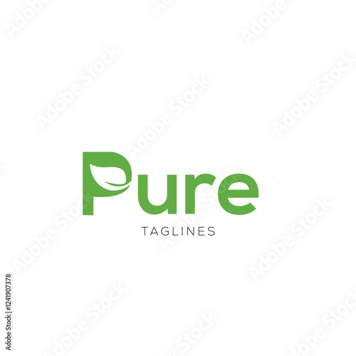 Pure letter vector logo design