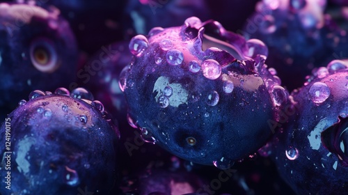 Close up photograph of fresh blueberries. Blueberries are a nutritious, delicious food. Healthy organic eating concept. Anthocyanin gives blueberries blue colour and health benefits
