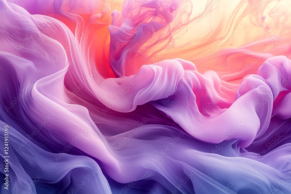 Obraz premium Abstract purple and pink flowing silk texture