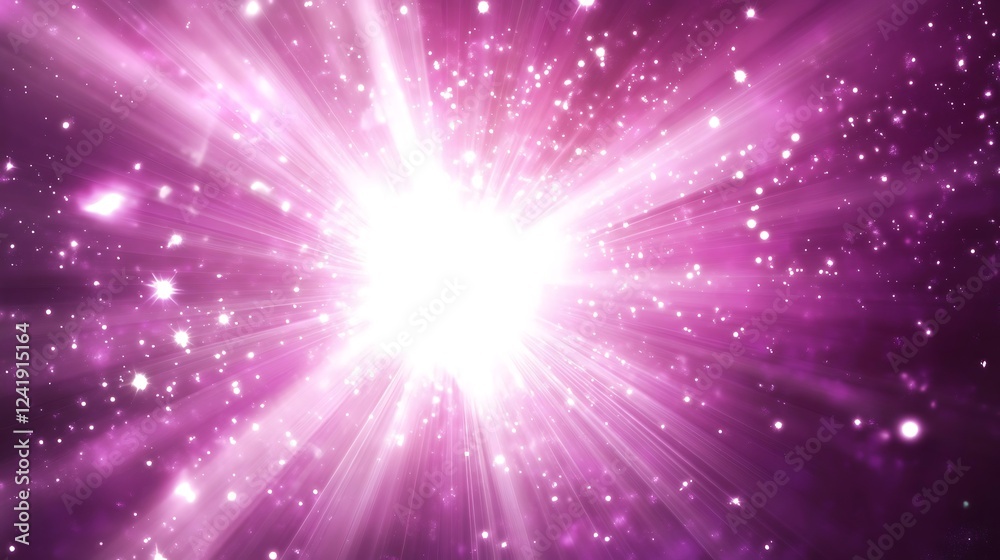 Obraz premium Pink light burst, cosmic background