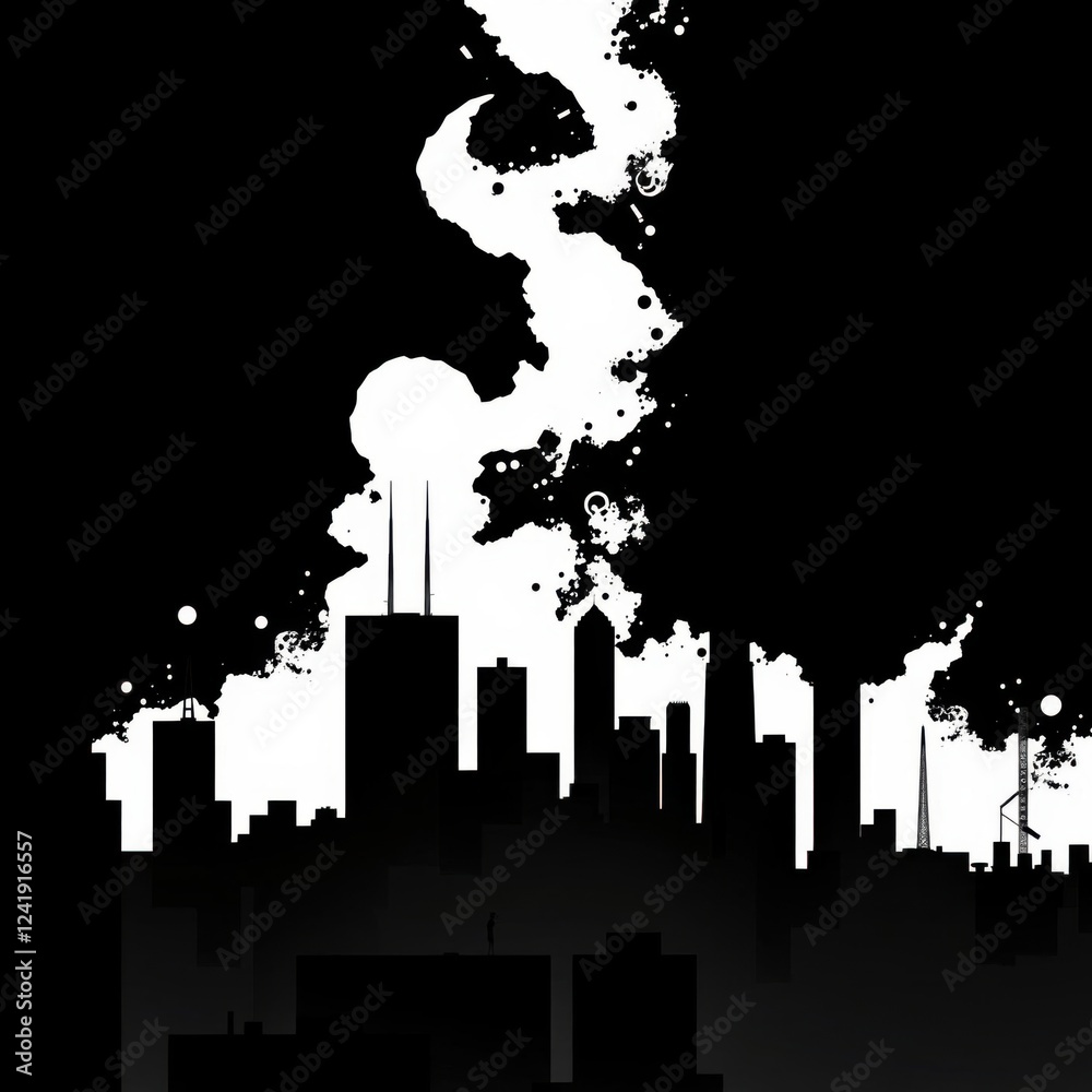 Fototapeta premium Vibrant watercolor city skyline of shanghai capturing modern skyscrapers and iconic landmarks in a colorful abstract style silhouetted skyline cityscape architecture illustration building city vector