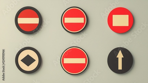 Free Download Traffic symbols exhibition urban art gallery visual content modern environment close-up view local signage concept - GFXLoad
