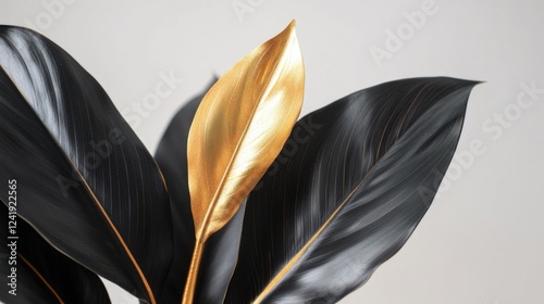 Leaf Art with Gold Leaves