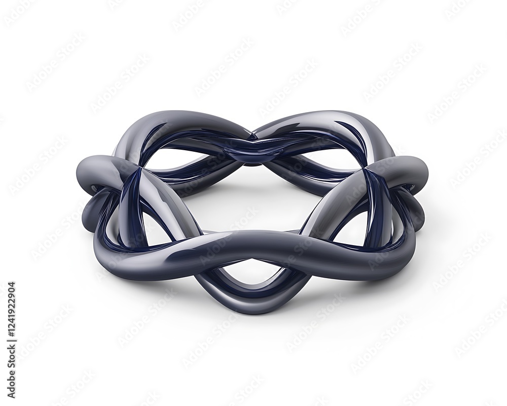 Minimal digital business logo featuring intertwined dark blue and gray lines creating a central hub on white background Minimal digital business logo featuring intertwined dark blue and gray lines creating a central hub on white background