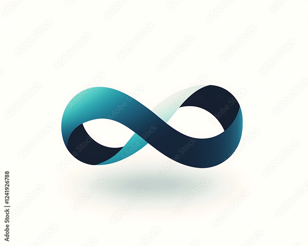 Minimalist digital logo with clean flowing lines in shades of blue and black on a pure white background Minimalist digital logo with clean flowing lines in shades of blue and black on a pure white background