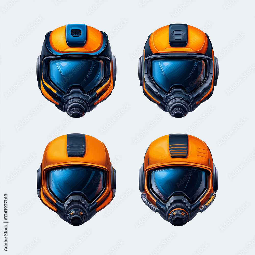 Futuristische Helme in modernem Design für Sci-Fi-Projekte
Futuristische Helme in modernem Design für Sci-Fi-Projekte