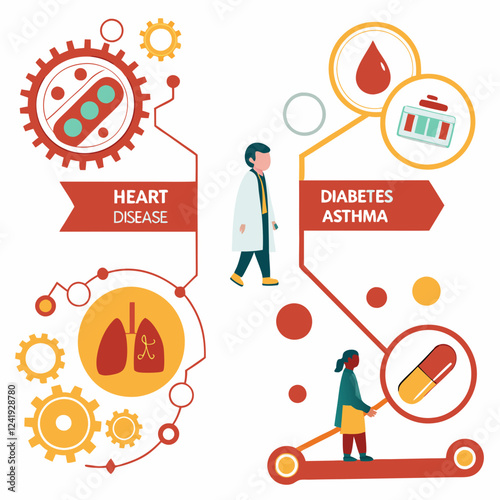 Medical Infographics Explaining Common Health Conditions