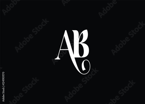 AB creative logo design and initial logo design