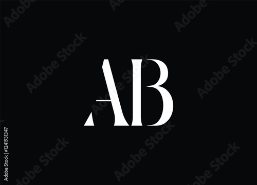 AB creative logo design and initial logo design