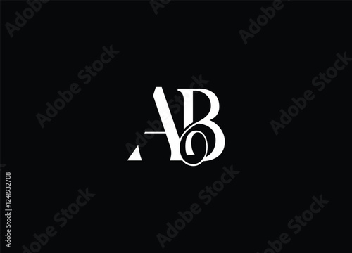 AB creative logo design and initial logo design