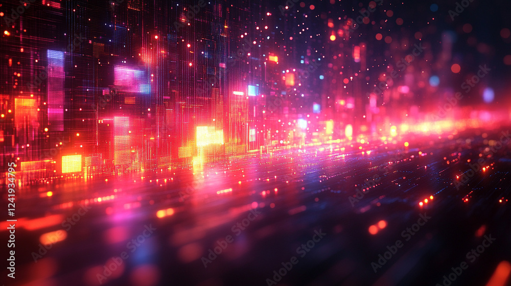 A stunning abstract digital artwork bursts with dynamic, colorful pixel effects. Vibrant hues blend seamlessly, evoking energy and movement with modern blurred space for creative captions.
A stunning abstract digital artwork bursts with dynamic, colorful pixel effects. Vibrant hues blend seamlessly, evoking energy and movement with modern blurred space for creative captions.