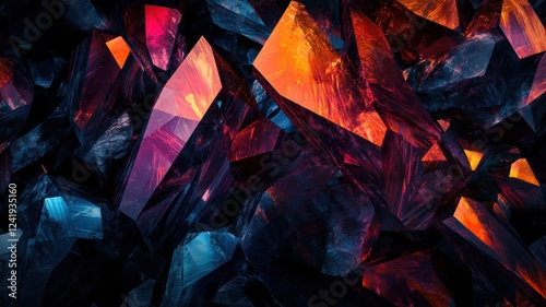 Close-up of vibrant, facete...