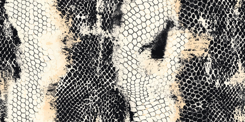 Seamless Vector pattern Snake skin texture background, Snake skin print repeating background, Snake skin textile pattern