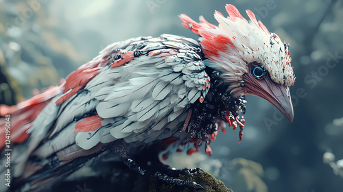 An extraordinary blend of bird and animal, these incredible creatures are purely fictional and created using generative ai. Hybrid Creatures. Illustration