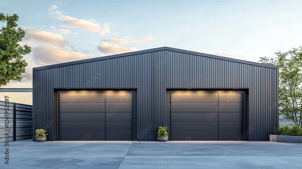 Obraz premium Industrial garage