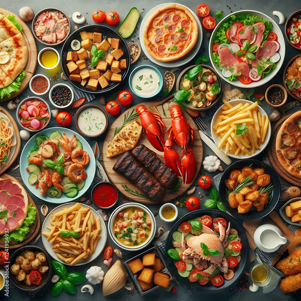 All Fast Food collection set, isolated on white background. Fried chicken, fries, pizza, sandwich, chicken nuggets, eggs and bacon, shawarma, prawns. Junk food of Fast Food set. Closeup of fast foods. All Fast Food collection set, isolated on white background. Fried chicken, fries, pizza, sandwich, chicken nuggets, eggs and bacon, shawarma, prawns. Junk food of Fast Food set. Closeup of fast foods.