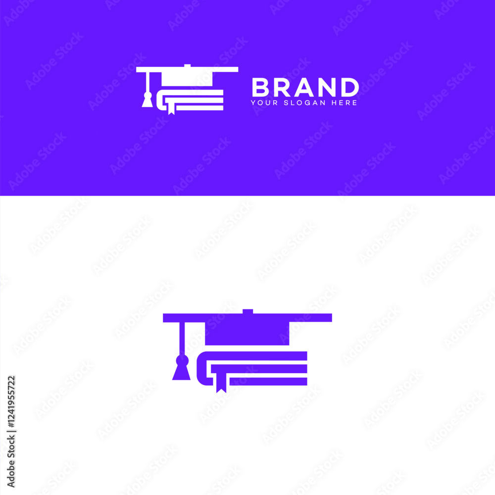 Education Logo Design Graduation Cap, Books, Knowledge, Brand Identity Education Logo Design Graduation Cap, Books, Knowledge, Brand Identity