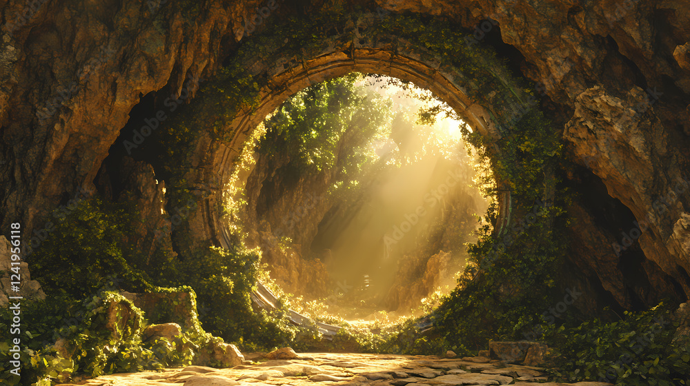 Fototapeta premium spectacular fantasy scene portal