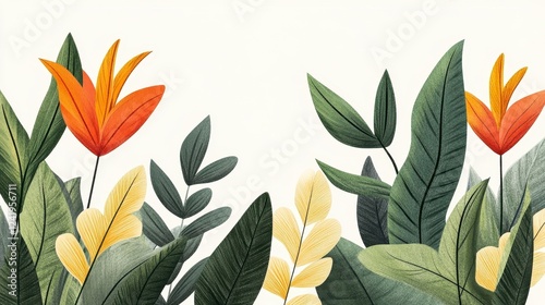 Wallpaper Mural Tropical Leaf Design Background Torontodigital.ca