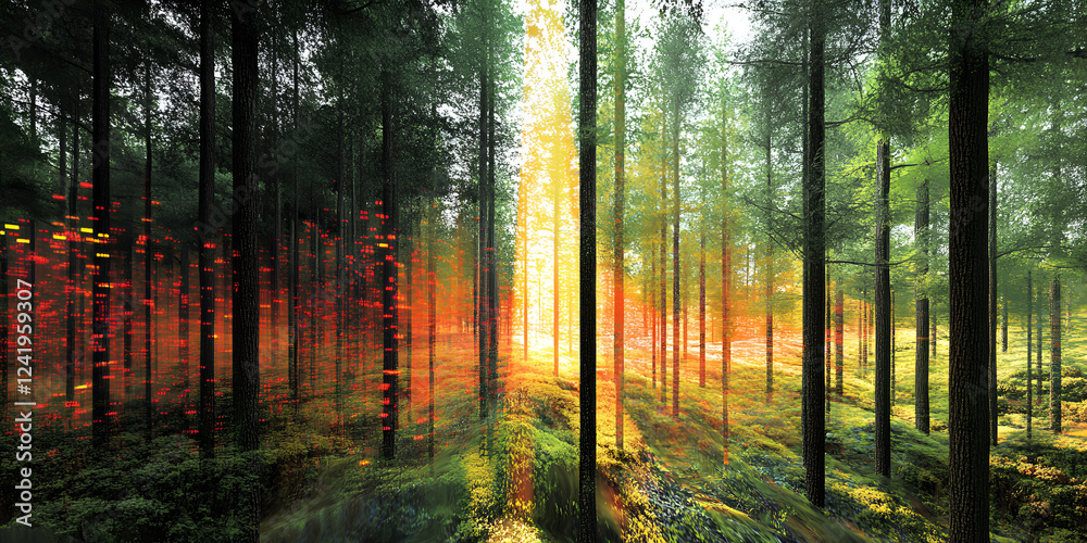 Obraz premium AI Forests for Carbon Sequestration Sustainable Climate Solutions