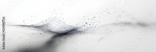 Futuristic abstract background with glowing white data connections, showcasing the concept of big data, innovation, and digital transformation.
