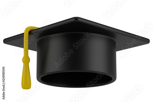 Stylized graduation hat. Isolated on transparent background