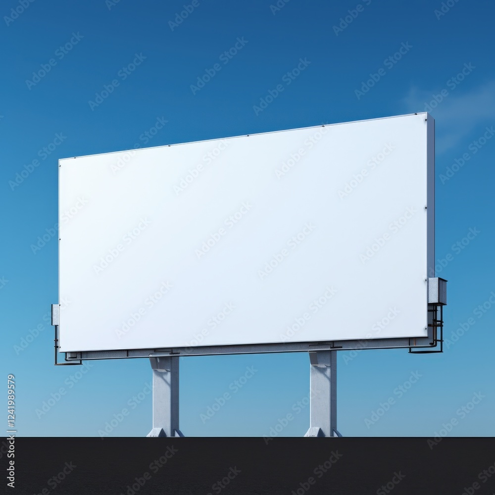 Blank Billboard Against a Beautiful Sky Blank Billboard Against a Beautiful Sky