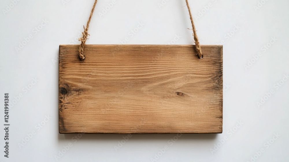 Rustic Wooden Hanging Sign Blank Template