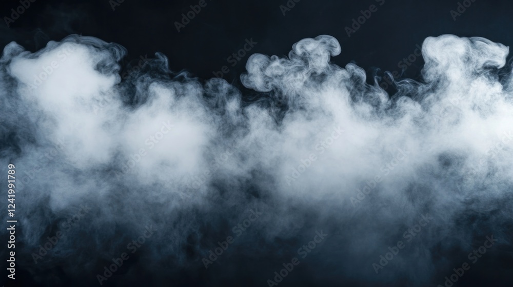 Obraz premium Ethereal Smoke Clouds Against Dark Background