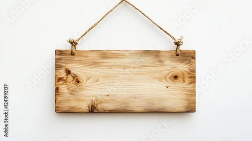 Rustic Wooden Hanging Sign Blank Template