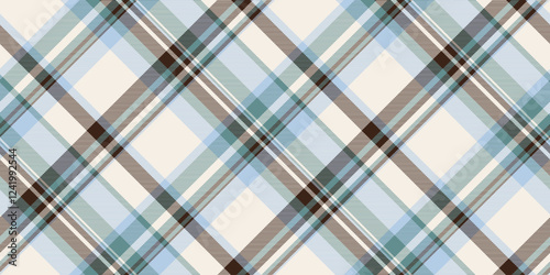 Comfortable tartan texture seamless, sensual fabric plaid pattern. Hipster textile check vector background in linen and light colors.