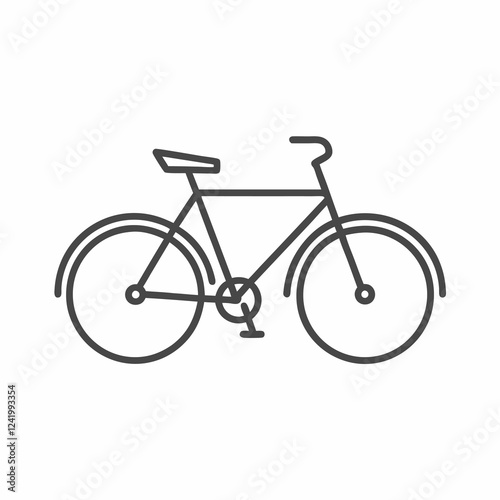 Vector illustration of a classic bicycle design with sleek lines and minimalist charm, perfect for cycling enthusiasts and art lovers alike