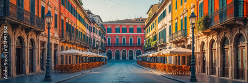 famous Brera quarter Italy sunny day photo