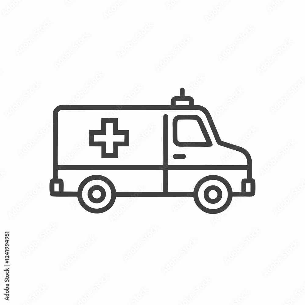 Emergency medical unit on call in a stylized vector illustration designed for healthcare messaging and awareness campaigns Emergency medical unit on call in a stylized vector illustration designed for healthcare messaging and awareness campaigns
