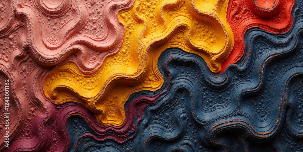 Colorful abstract waves in vibrant tones Colorful abstract waves in vibrant tones