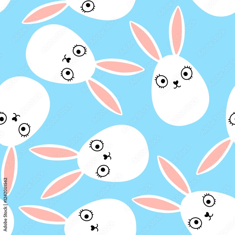 Easter eggs seamless rabbits pattern for wrapping paper and fabrics and linens and kids clothes print and spring party accessories Easter eggs seamless rabbits pattern for wrapping paper and fabrics and linens and kids clothes print and spring party accessories