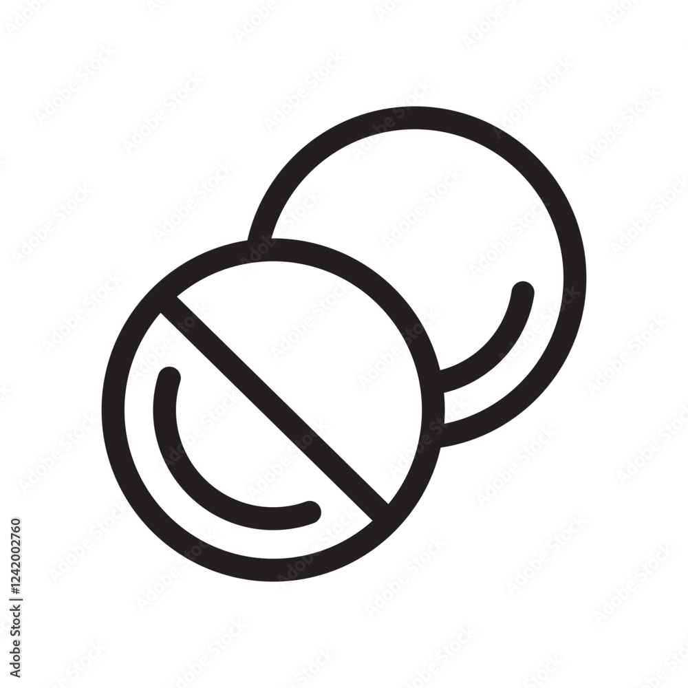 Two pills of medicine, drug or medication outline icons, minimalist vector illustration, simple concept, editable stroke, Isolated on white background Two pills of medicine, drug or medication outline icons, minimalist vector illustration, simple concept, editable stroke, Isolated on white background