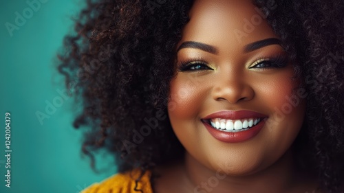 Close-up portrait of a joyf...