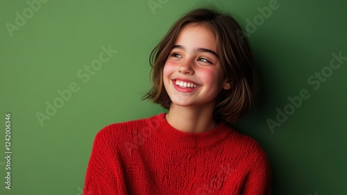 Cheerful young Latina girl ...