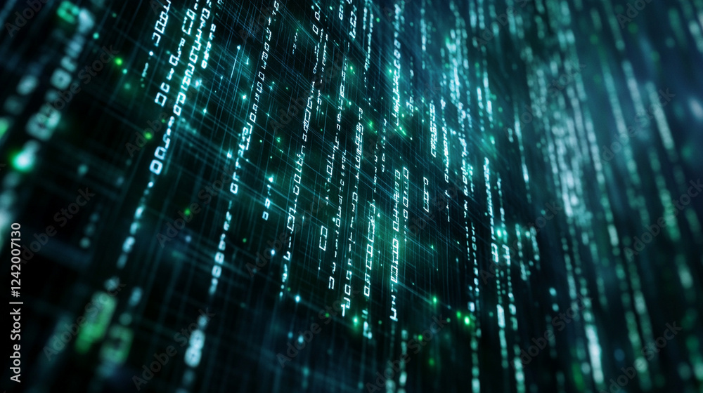 A green matrix with a modern blurred effect, symbolizing chaos, uncertainty, and potential. The empty blank space represents possibilities and open opportunities, inviting exploration.
A green matrix with a modern blurred effect, symbolizing chaos, uncertainty, and potential. The empty blank space represents possibilities and open opportunities, inviting exploration.
