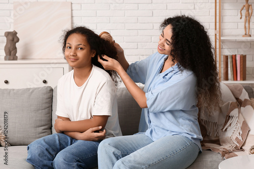 Happy African-American moth...