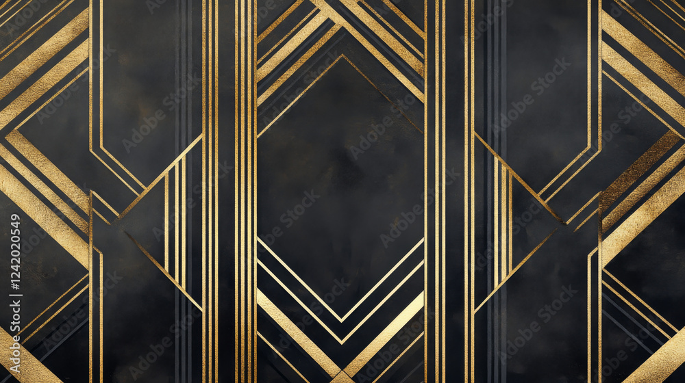 A modern geometric illustration featuring minimalist design elements, ideal for wallpaper or carpet patterns