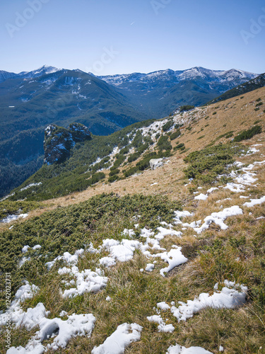 Autumn landscape of Rila Mountain, Bulgaria photo