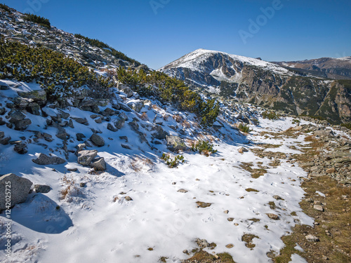 Autumn landscape of Rila Mountain, Bulgaria photo